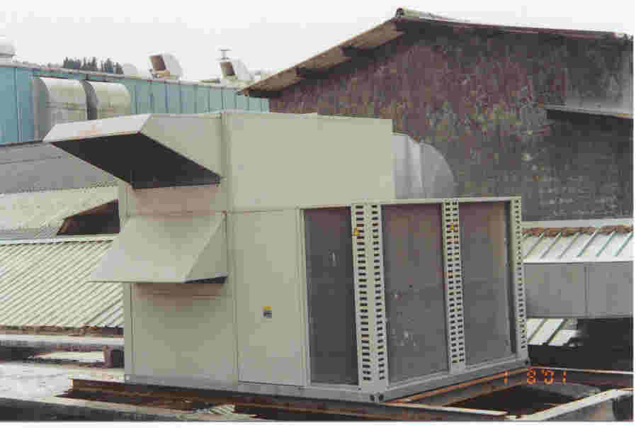 maquina de aire acondicionado Roof Top de tejado vista de frente
