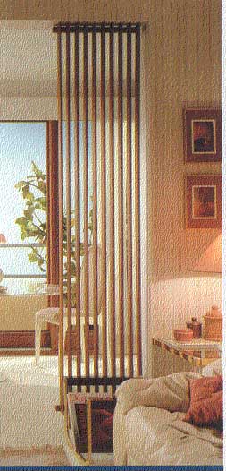 radiador separador de dos ambientes en una estancia